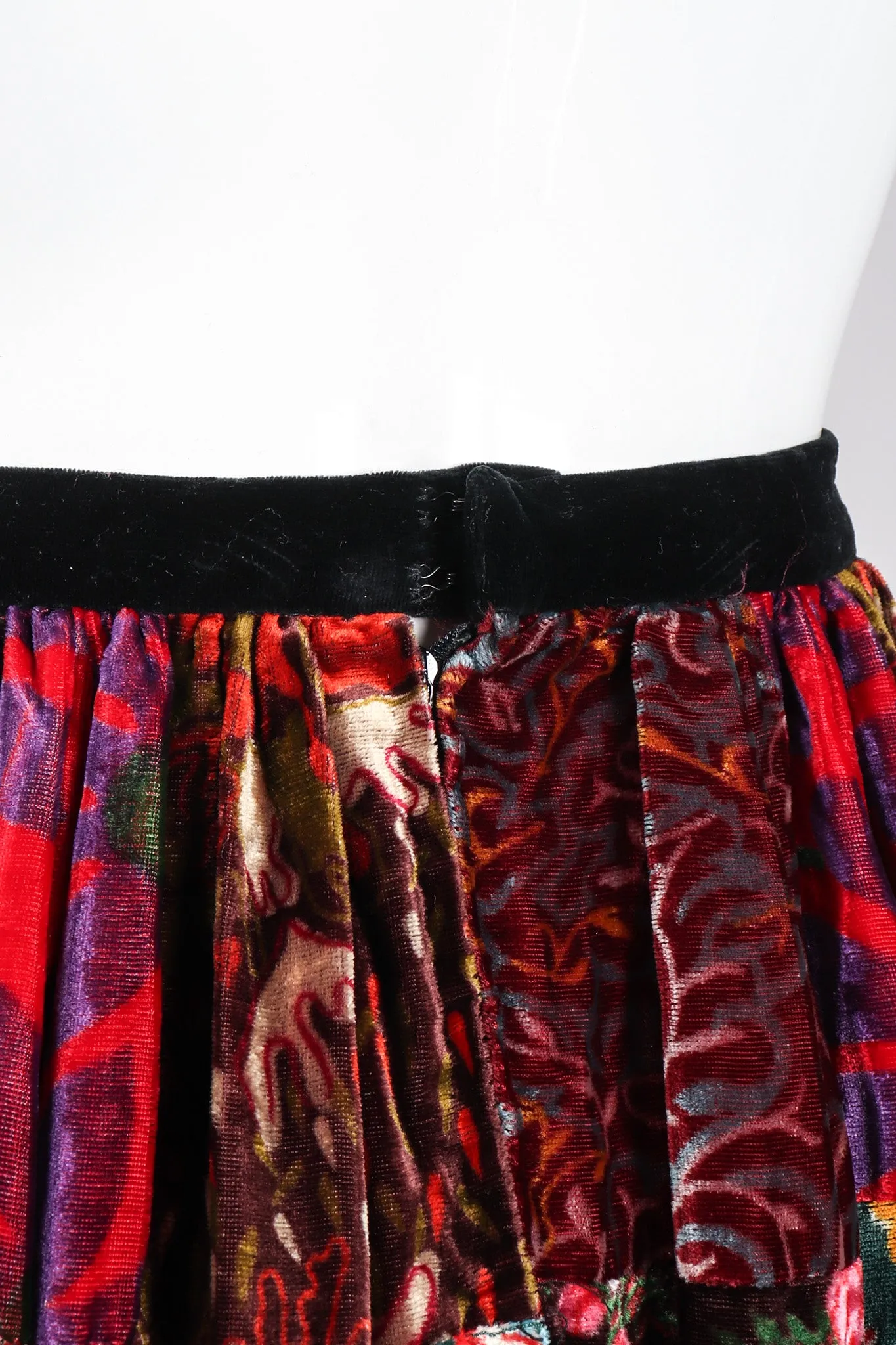 Velvet Patchwork Skirt