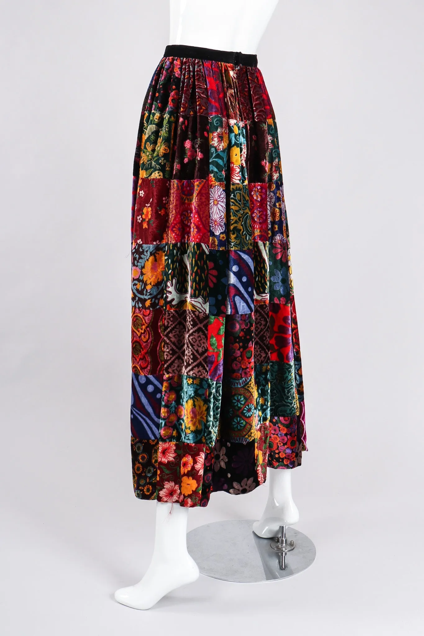 Velvet Patchwork Skirt