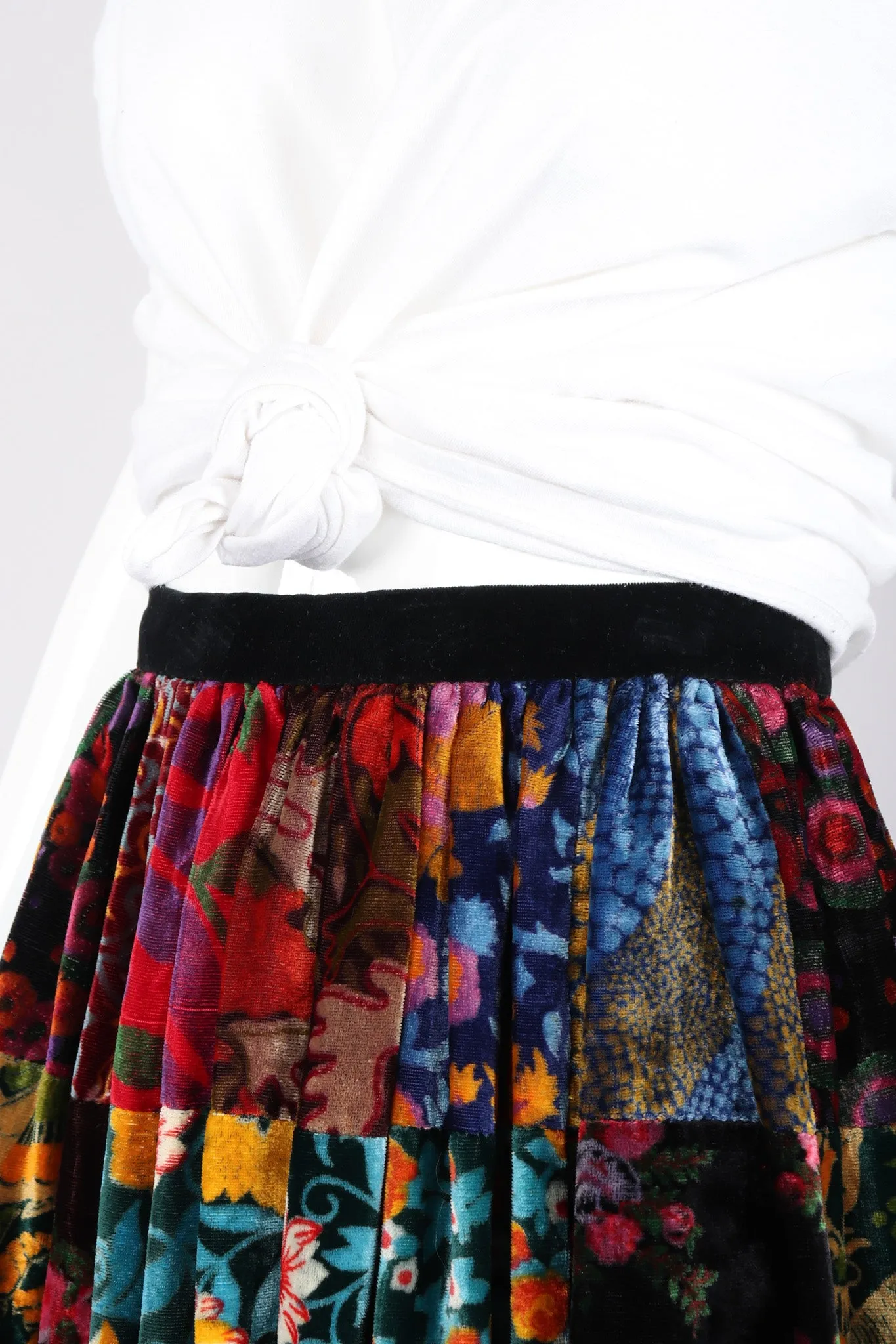 Velvet Patchwork Skirt