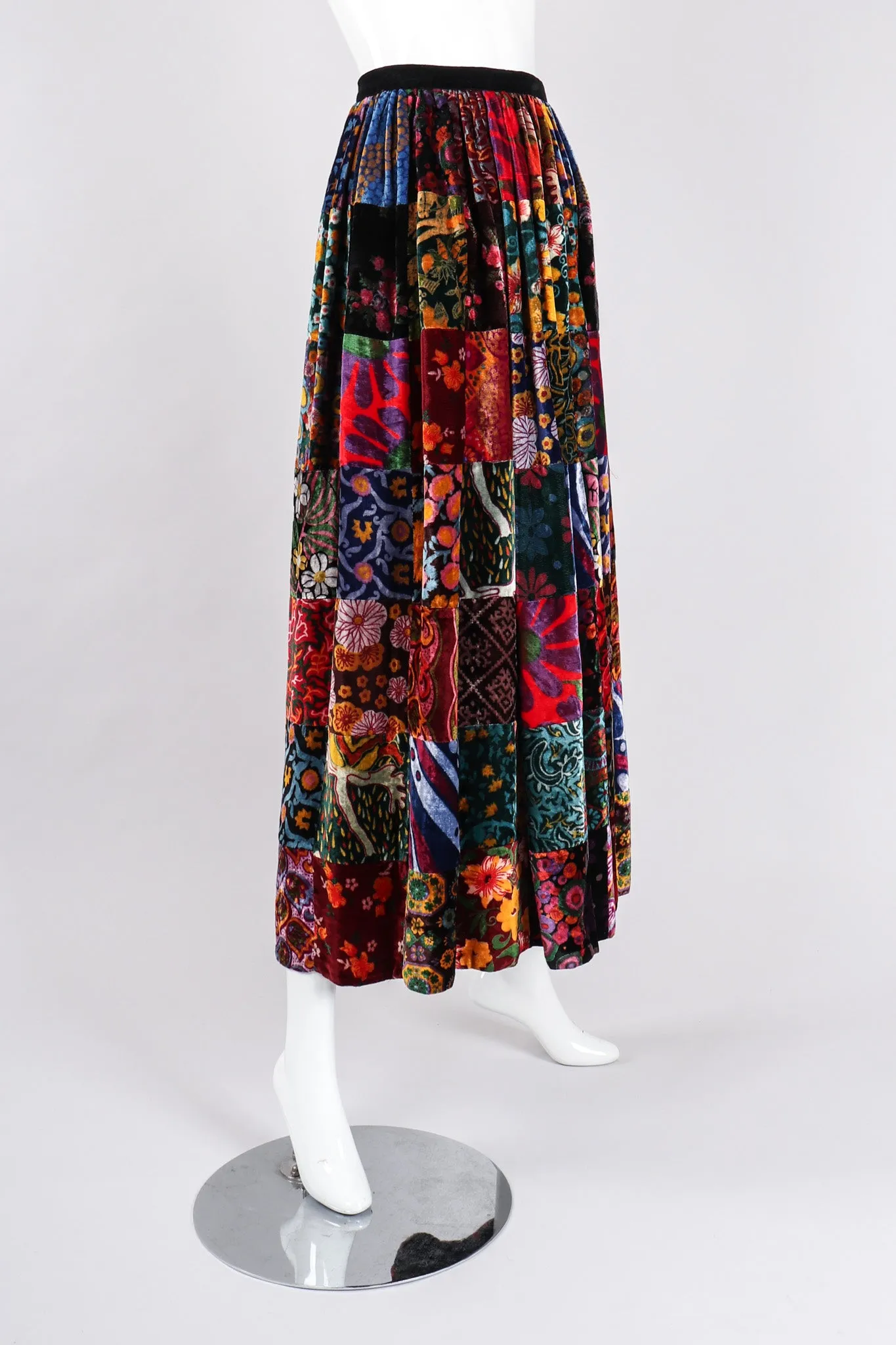 Velvet Patchwork Skirt