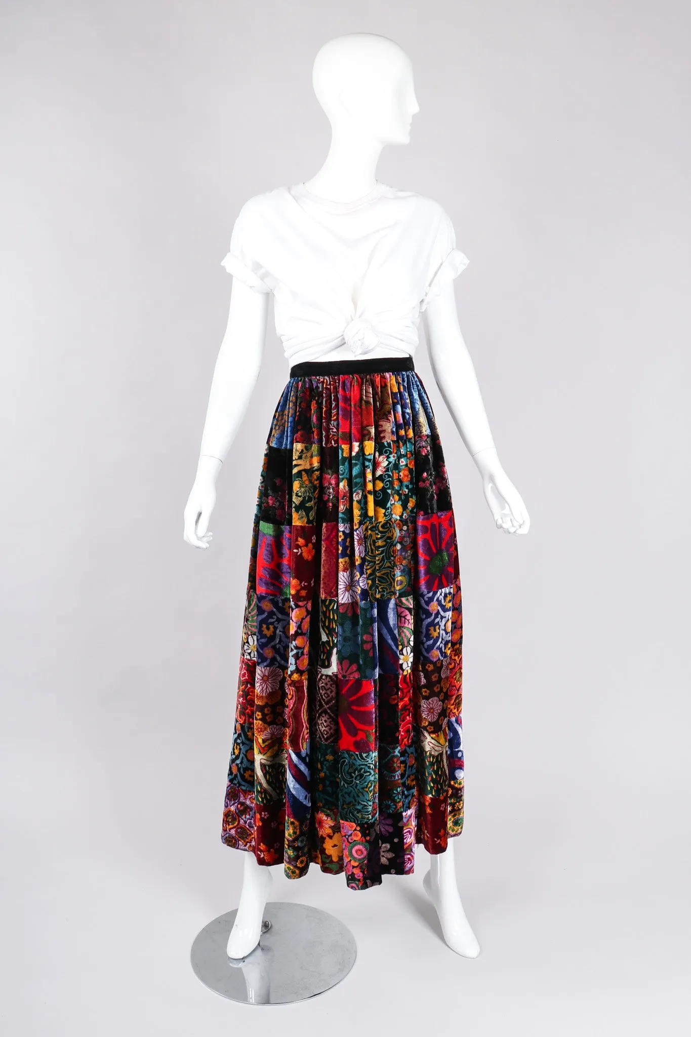 Velvet Patchwork Skirt