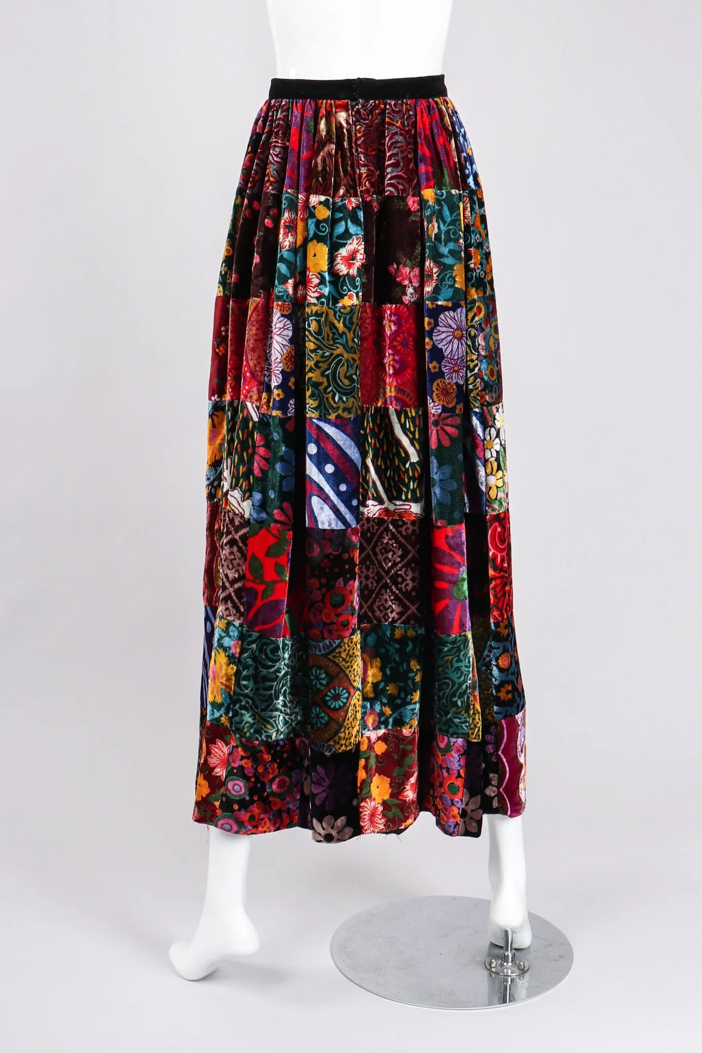 Velvet Patchwork Skirt