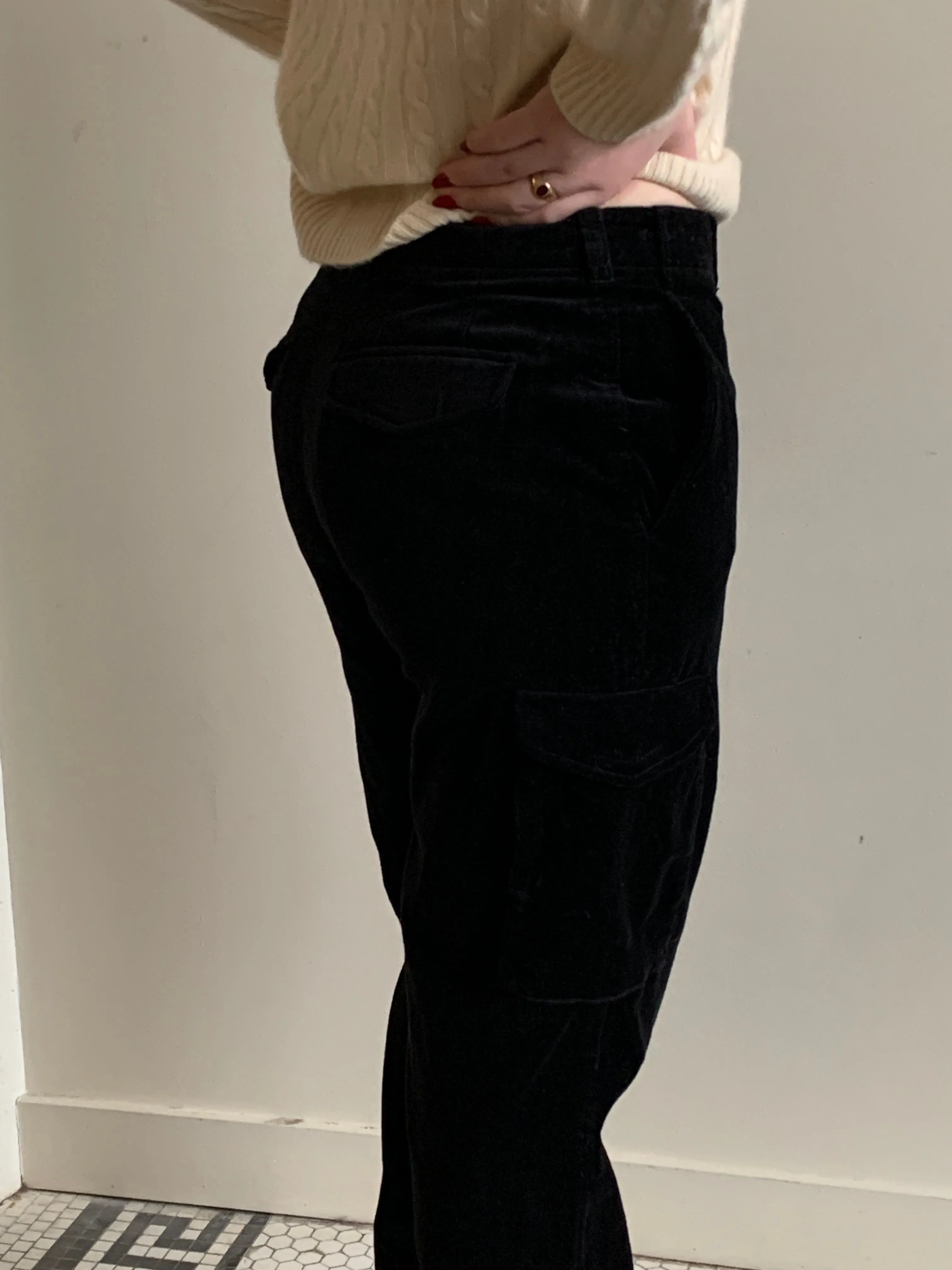 Velvet vintage cargo pants