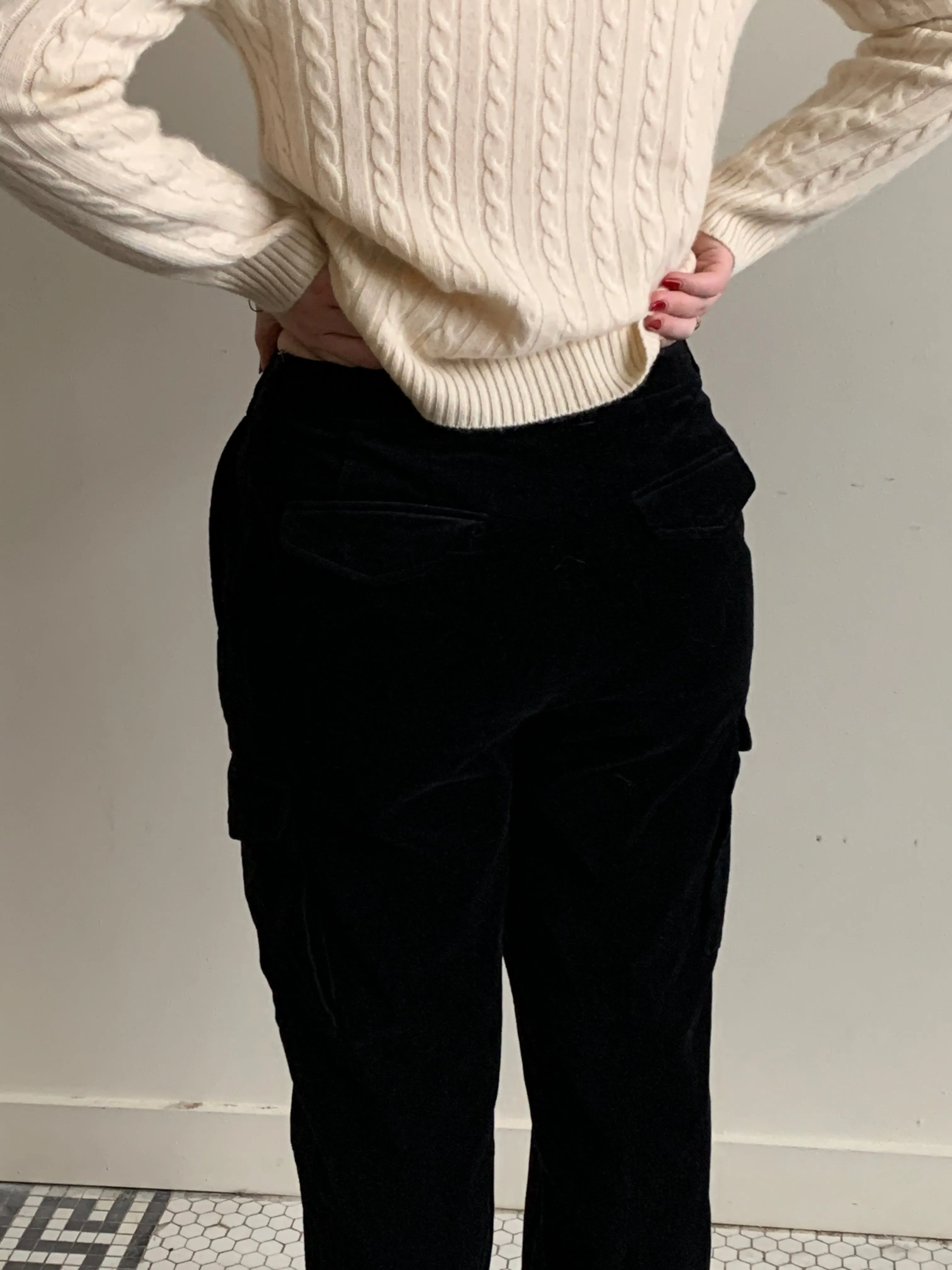 Velvet vintage cargo pants