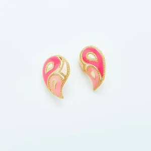 Vintage Avon Pink Paisley Earrings
