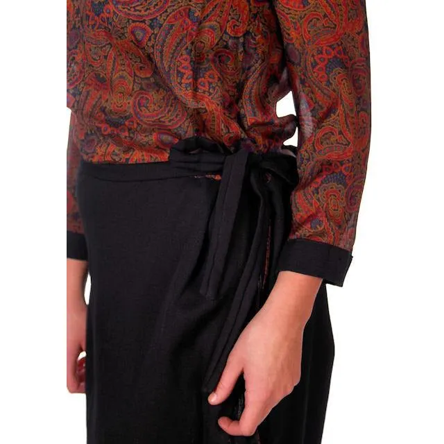 Vintage Black  Paisley Wool/Silk Dress Suit Amazing Design Early 1920s 39-42-50