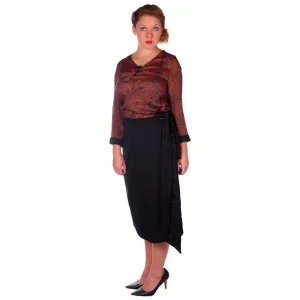 Vintage Black  Paisley Wool/Silk Dress Suit Amazing Design Early 1920s 39-42-50