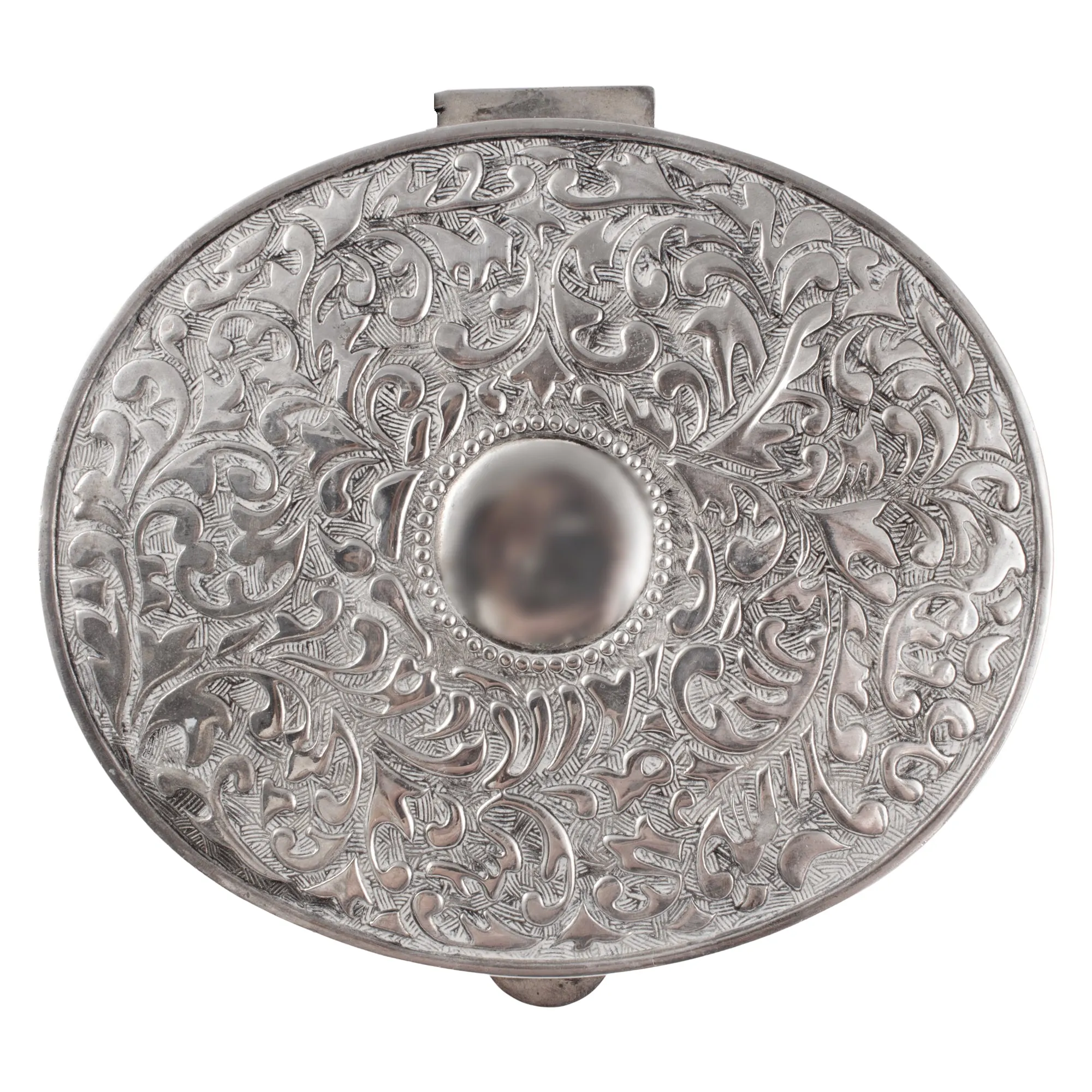 Vintage Engraved Silver Jewelry Box found in France