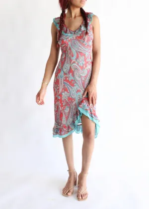 Vintage Paisley Dress D0060