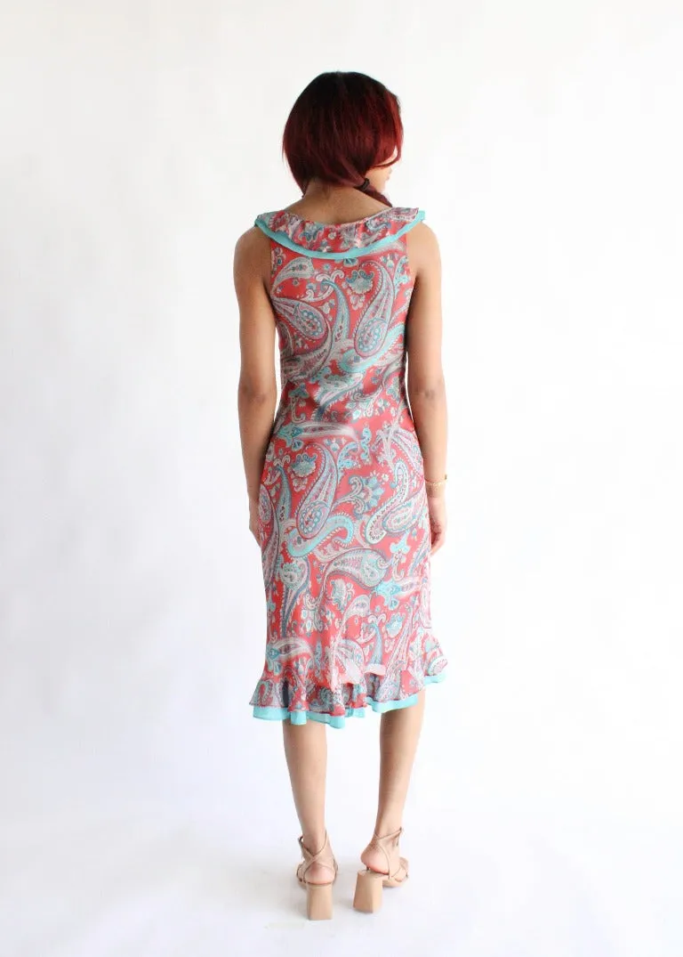 Vintage Paisley Dress D0060