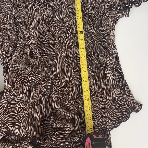 Vintage paisley shoulder pads dress with tassel belt