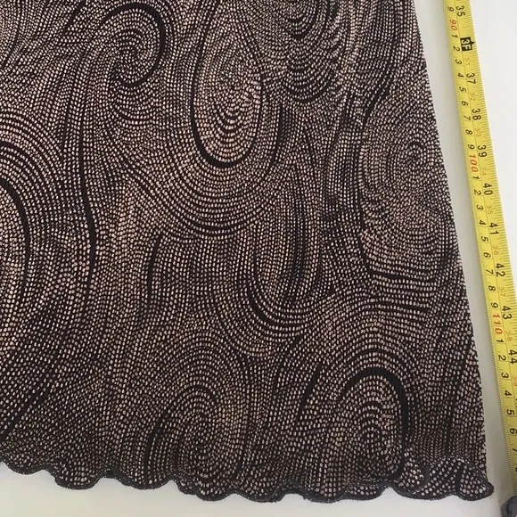 Vintage paisley shoulder pads dress with tassel belt