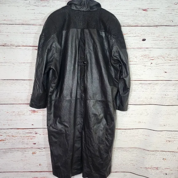 Vintage Paris Sports Club Leather Coat