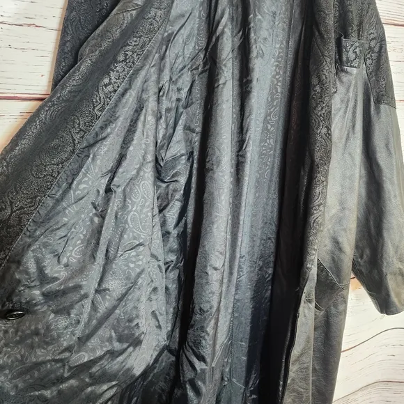 Vintage Paris Sports Club Leather Coat
