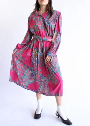 Vintage Pleated Dress D0383
