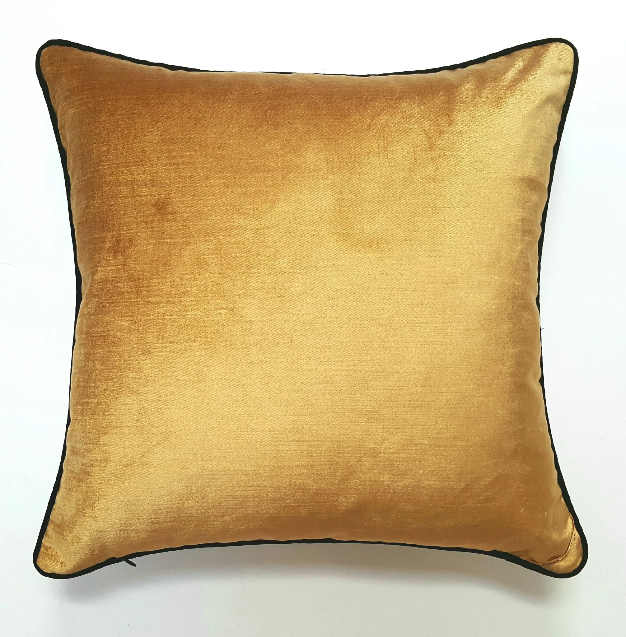 Vintage Silver and Green Asian Metallic Pillow