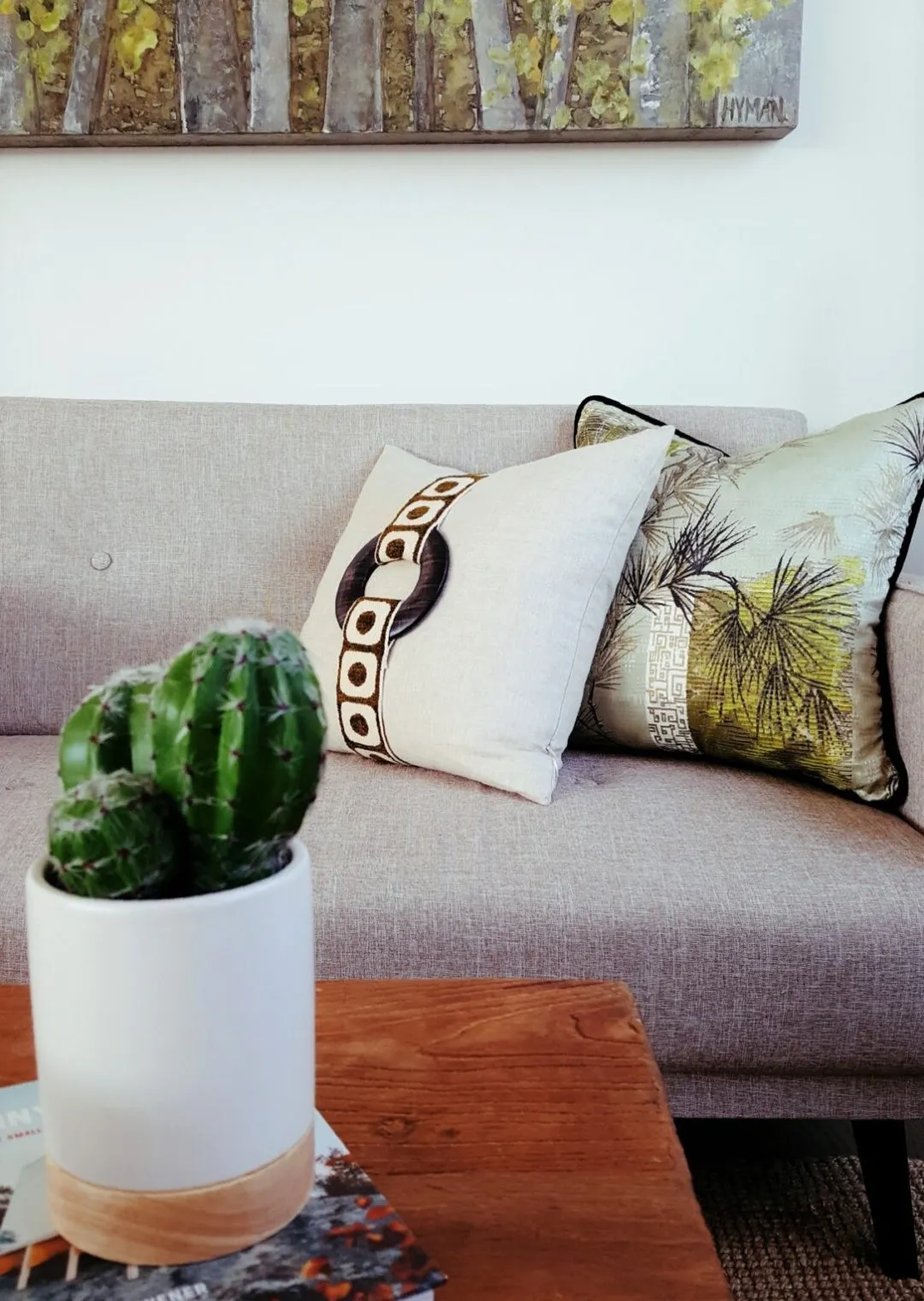 Vintage Silver and Green Asian Metallic Pillow