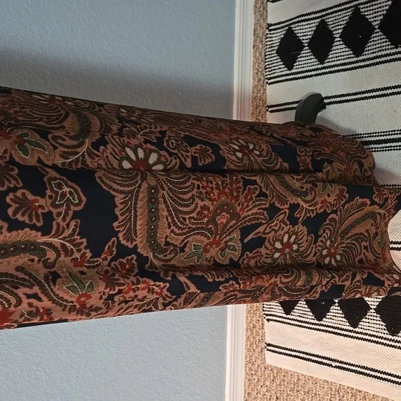 VINTAGE TELLURIDE CLOTHING COMPANY Paisley Maxi Skirt Brown Black Sz 10 90s Y2K
