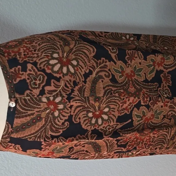 VINTAGE TELLURIDE CLOTHING COMPANY Paisley Maxi Skirt Brown Black Sz 10 90s Y2K
