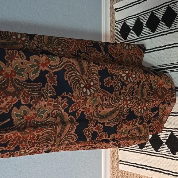 VINTAGE TELLURIDE CLOTHING COMPANY Paisley Maxi Skirt Brown Black Sz 10 90s Y2K