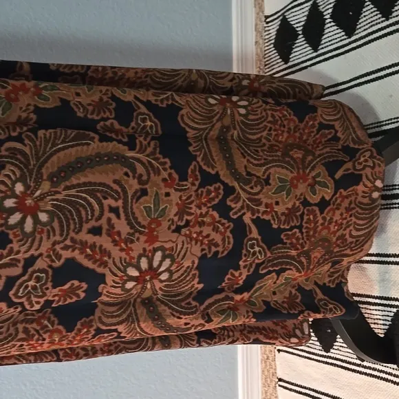 VINTAGE TELLURIDE CLOTHING COMPANY Paisley Maxi Skirt Brown Black Sz 10 90s Y2K