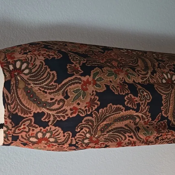 VINTAGE TELLURIDE CLOTHING COMPANY Paisley Maxi Skirt Brown Black Sz 10 90s Y2K
