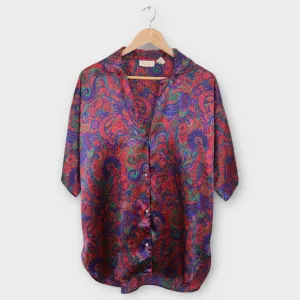 Vintage Victoria’s Secret‎ Paisley Night Shirt Women’s Size Small Button Down