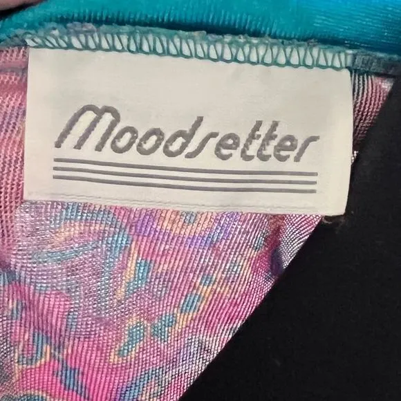 Vintage Moodsetter Full Length Robe Dressing Gown Fuchsia Pink Blue Paisley
