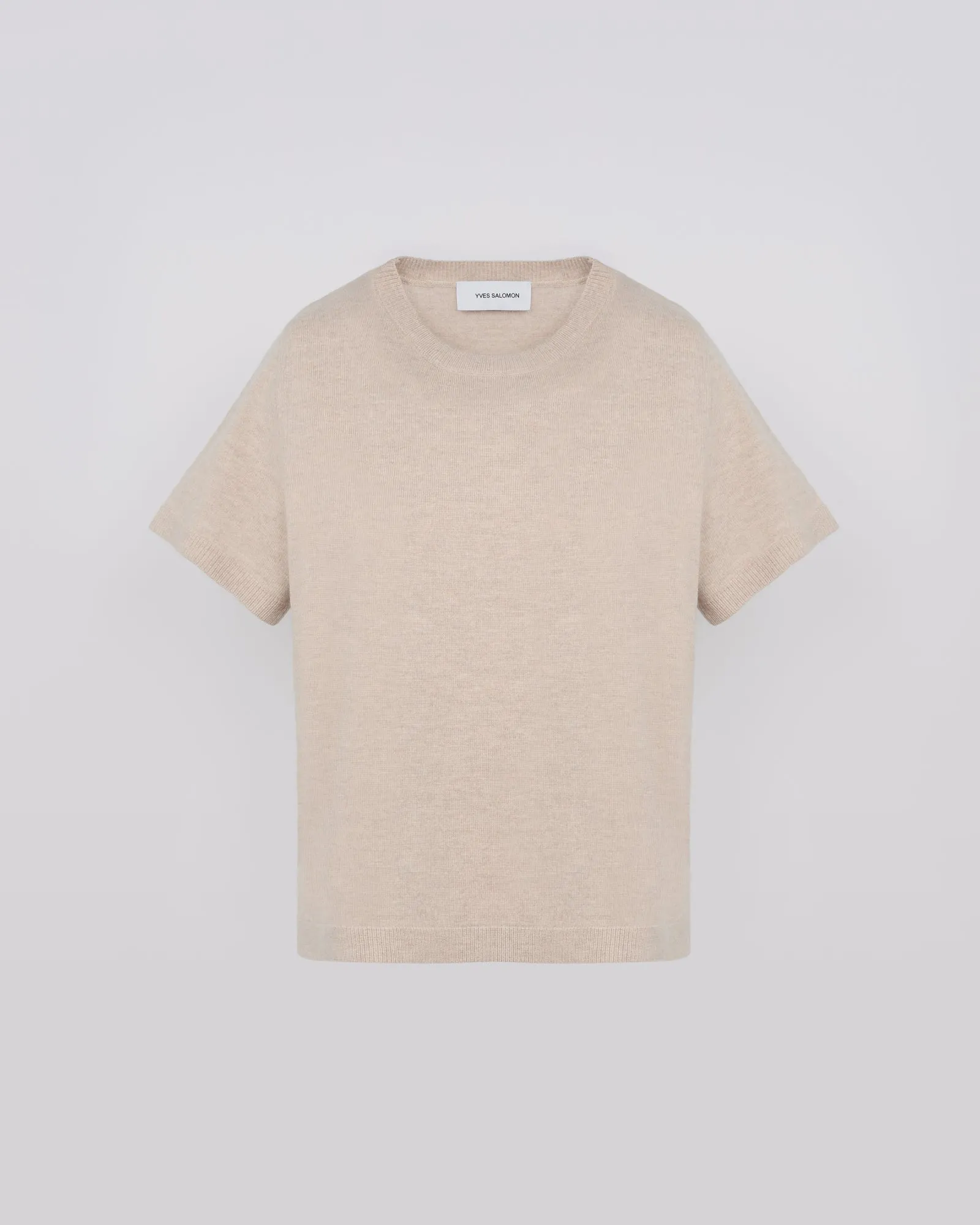 Wool-cashmere knit t-shirt