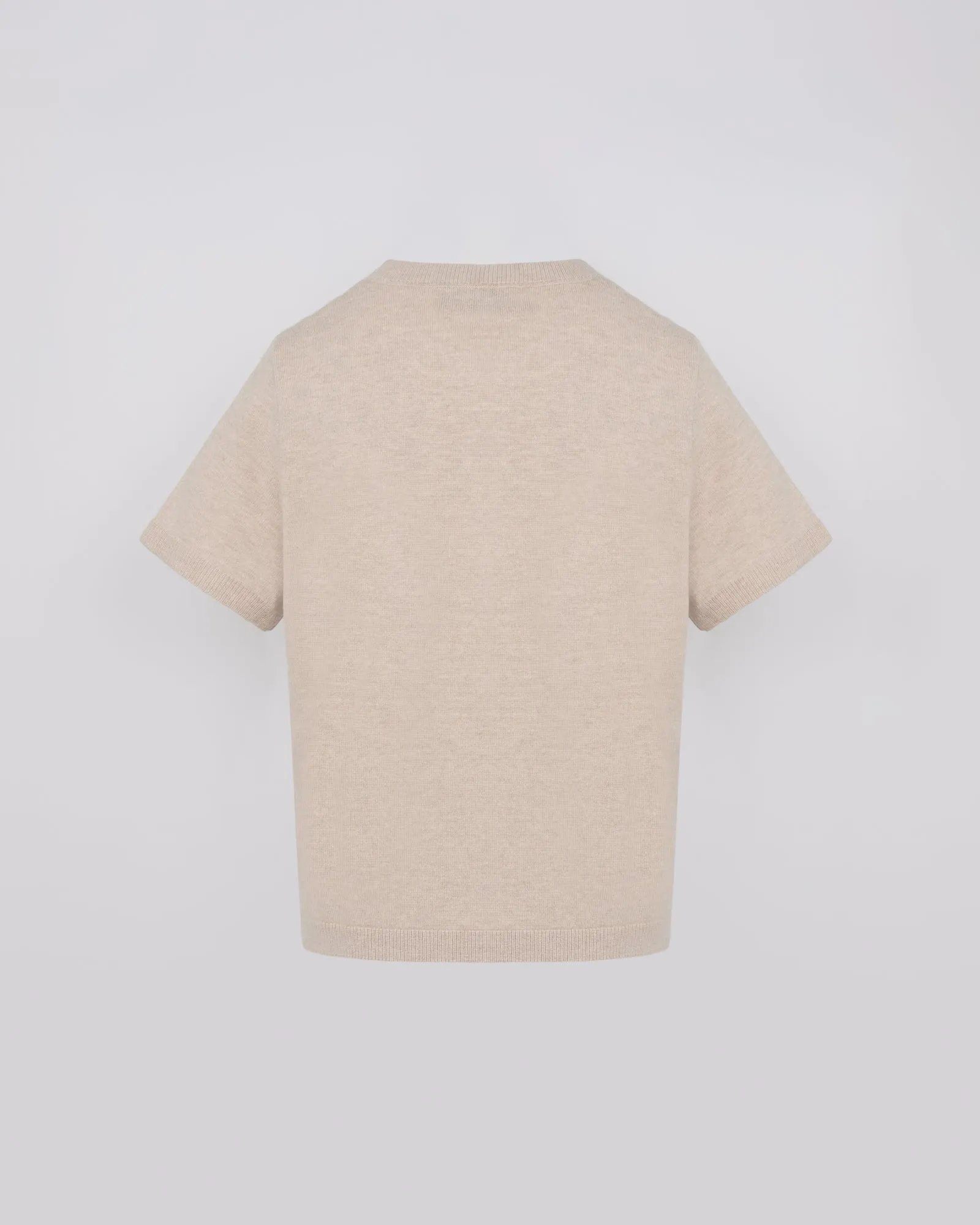 Wool-cashmere knit t-shirt