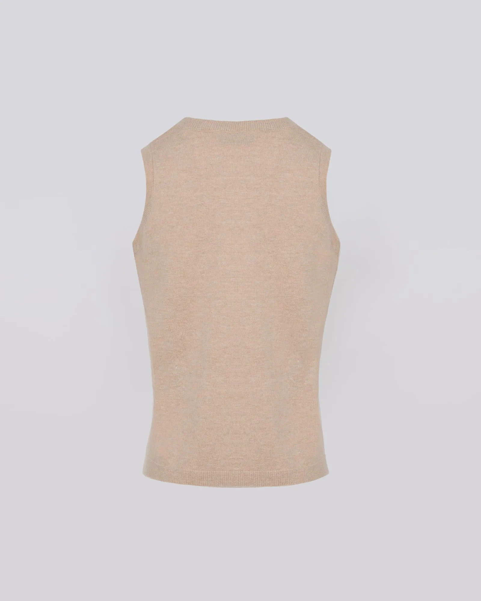 Wool-cashmere knit tank top