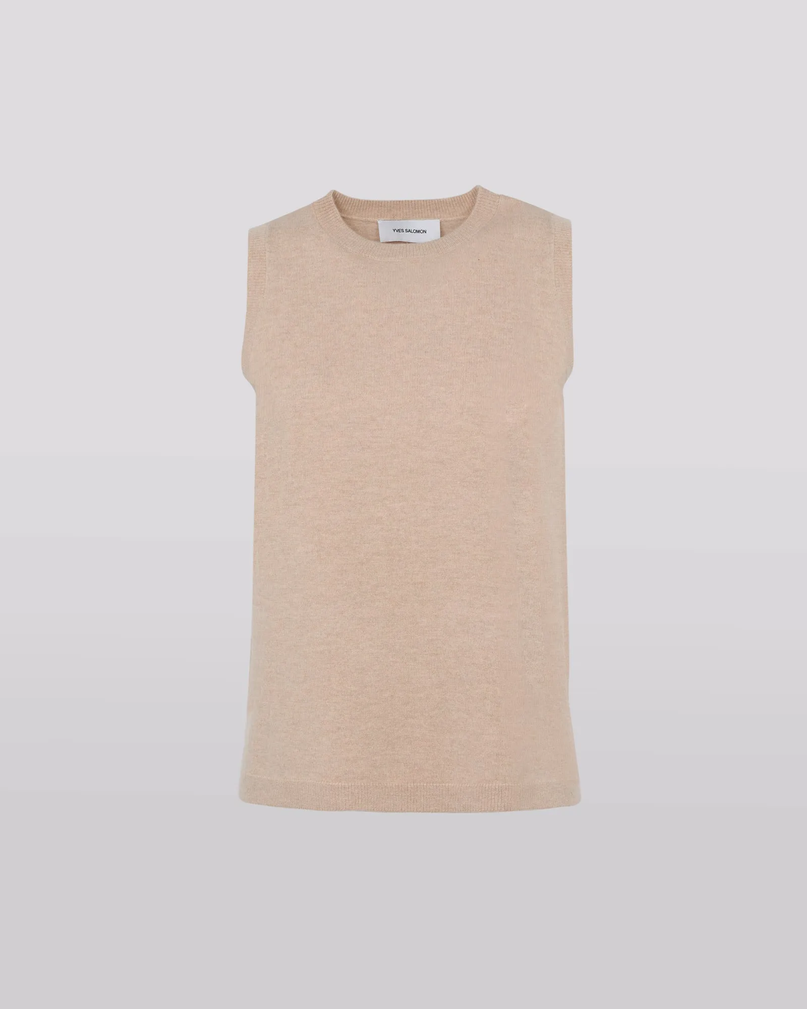 Wool-cashmere knit tank top