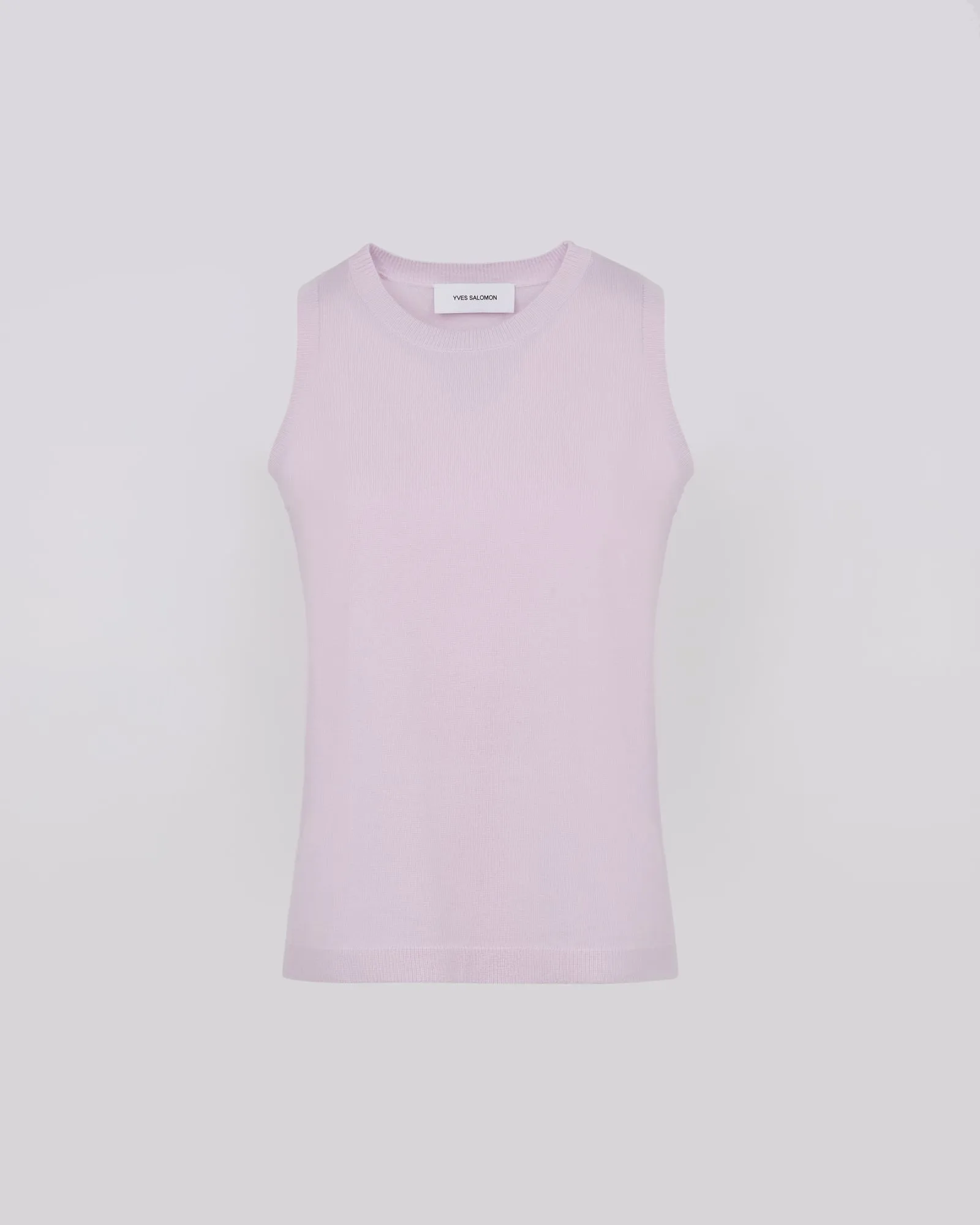 Wool-cashmere knit tank top