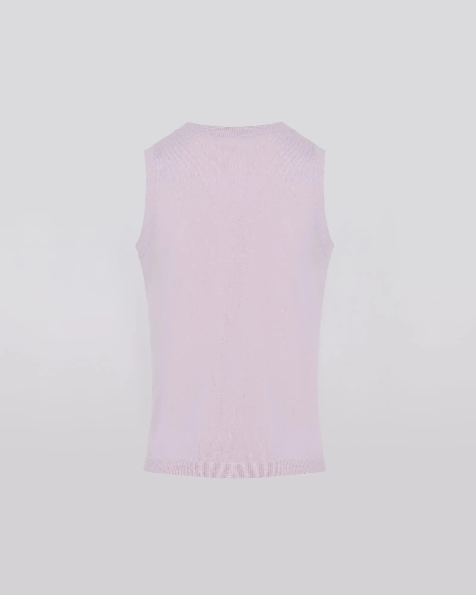 Wool-cashmere knit tank top