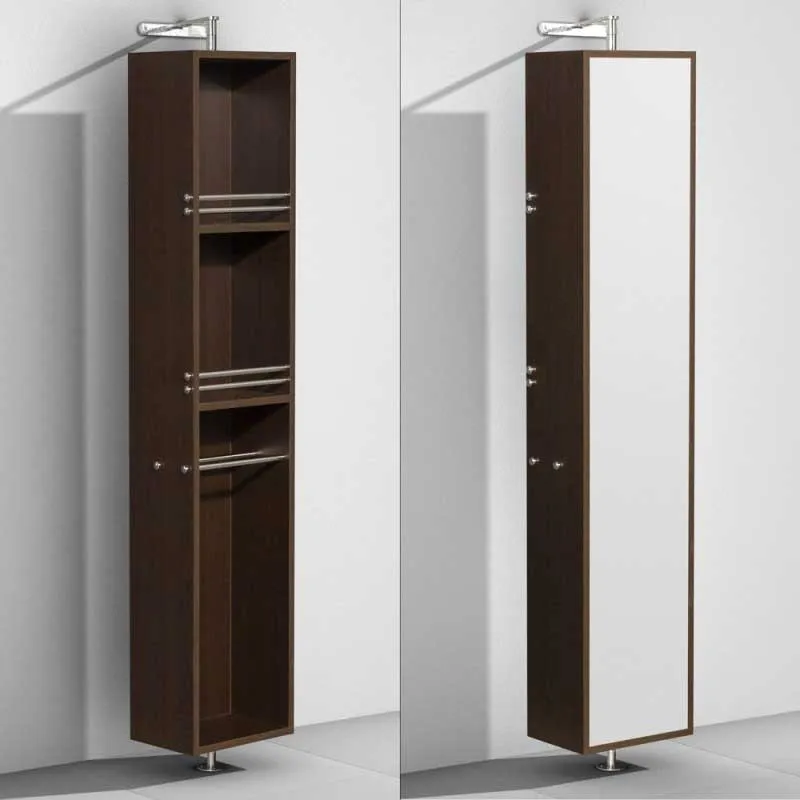 Wyndham Collection Amare Rotating Floor Cabinet with Mirror - Espresso WC-RYV202-ESP