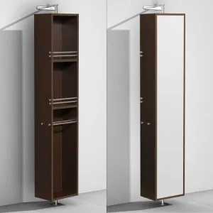 Wyndham Collection Amare Rotating Floor Cabinet with Mirror - Espresso WC-RYV202-ESP